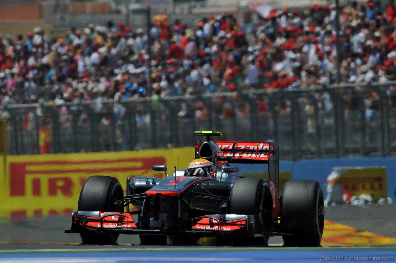 GP EUROPA, 24.06.2012- Gara, Lewis Hamilton (GBR) McLaren Mercedes MP4-27 