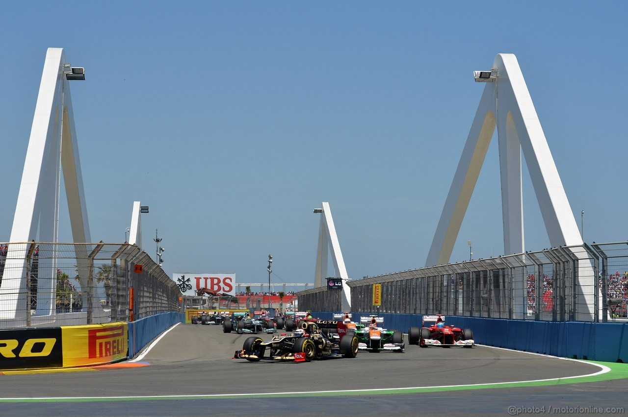 GP EUROPA, 24.06.2012- Gara, Kimi Raikkonen (FIN) Lotus F1 Team E20 