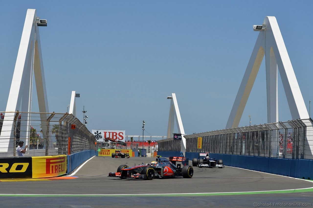 GP EUROPA, 24.06.2012- Gara, Lewis Hamilton (GBR) McLaren Mercedes MP4-27 
