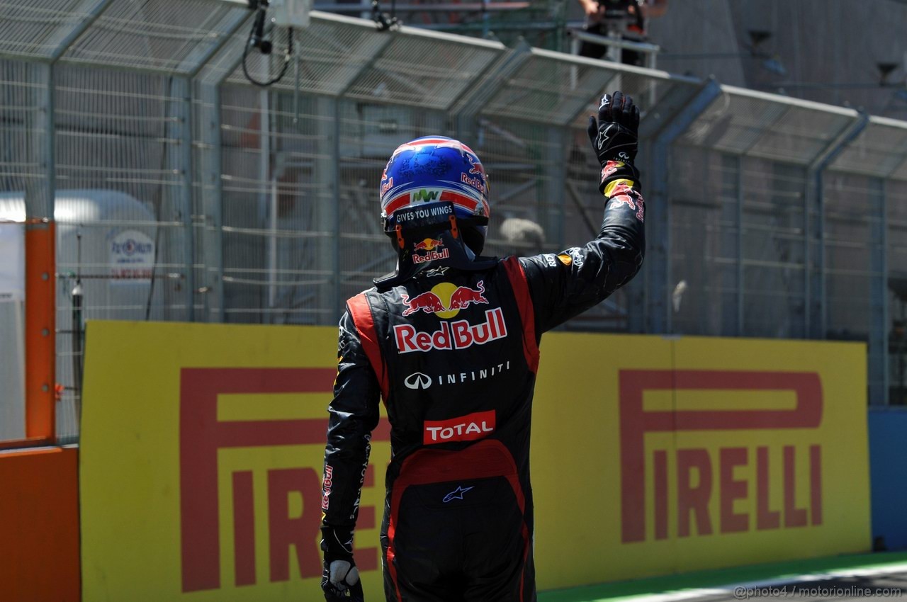 GP EUROPA, 24.06.2012- Gara, Mark Webber (AUS) Red Bull Racing RB8 