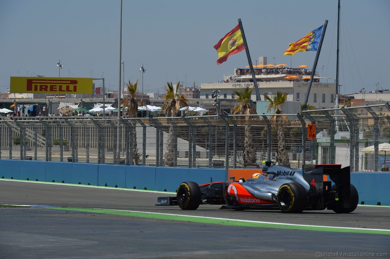 GP EUROPA, 24.06.2012- Gara, Lewis Hamilton (GBR) McLaren Mercedes MP4-27 