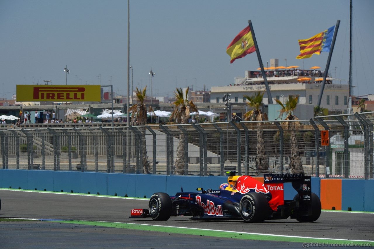 GP EUROPA, 24.06.2012- Gara, Mark Webber (AUS) Red Bull Racing RB8 