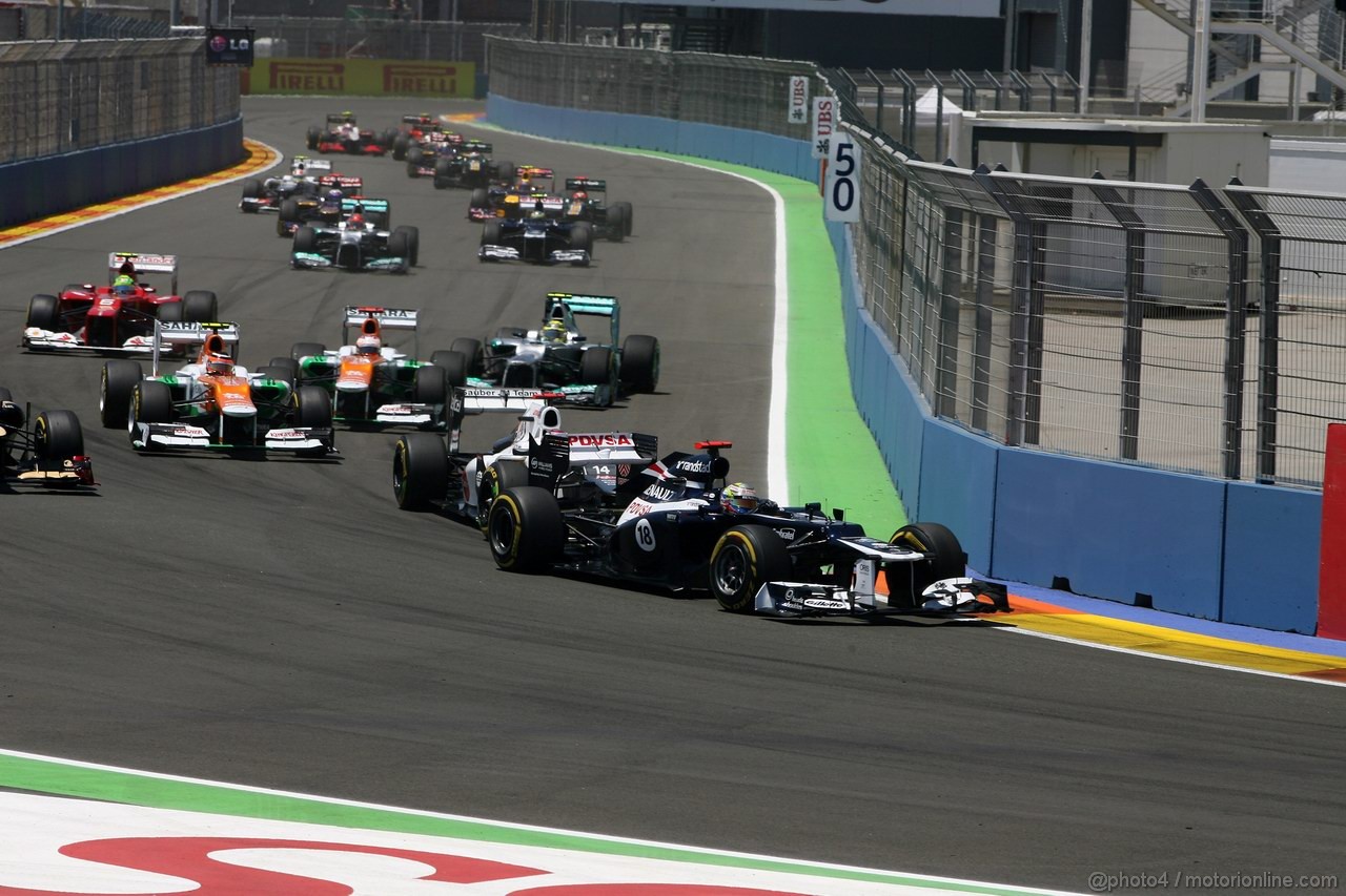 GP EUROPA, 24.06.2012- Gara, Pastor Maldonado (VEN) Williams F1 Team FW34 
