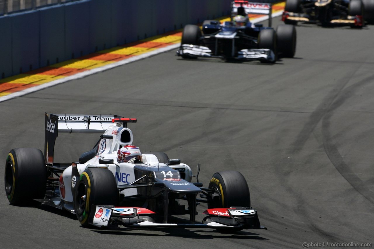 GP EUROPA, 24.06.2012- Gara, Kamui Kobayashi (JAP) Sauber F1 Team C31 