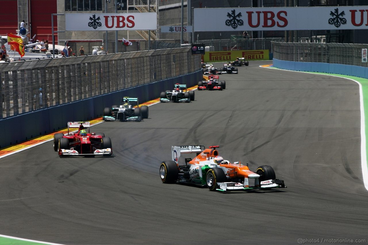 GP EUROPA, 24.06.2012- Gara, Paul di Resta (GBR) Sahara Force India F1 Team VJM05 