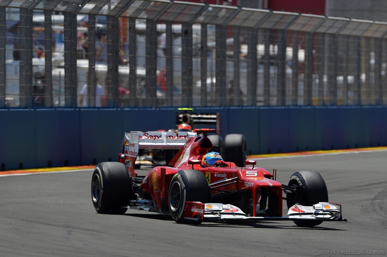 GP EUROPA, 24.06.2012- Gara, Fernando Alonso (ESP) Ferrari F2012 