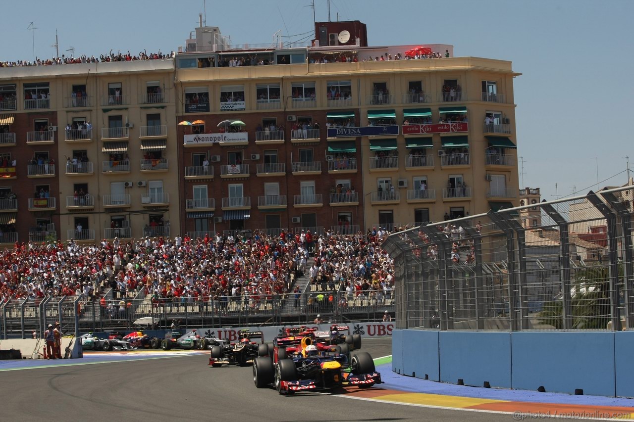 GP EUROPA, 24.06.2012- Gara, Sebastian Vettel (GER) Red Bull Racing RB8 