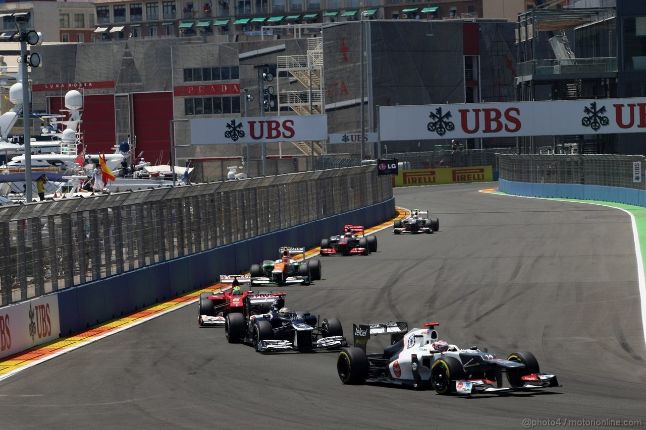 GP EUROPA, 24.06.2012- Gara, Kamui Kobayashi (JAP) Sauber F1 Team C31 