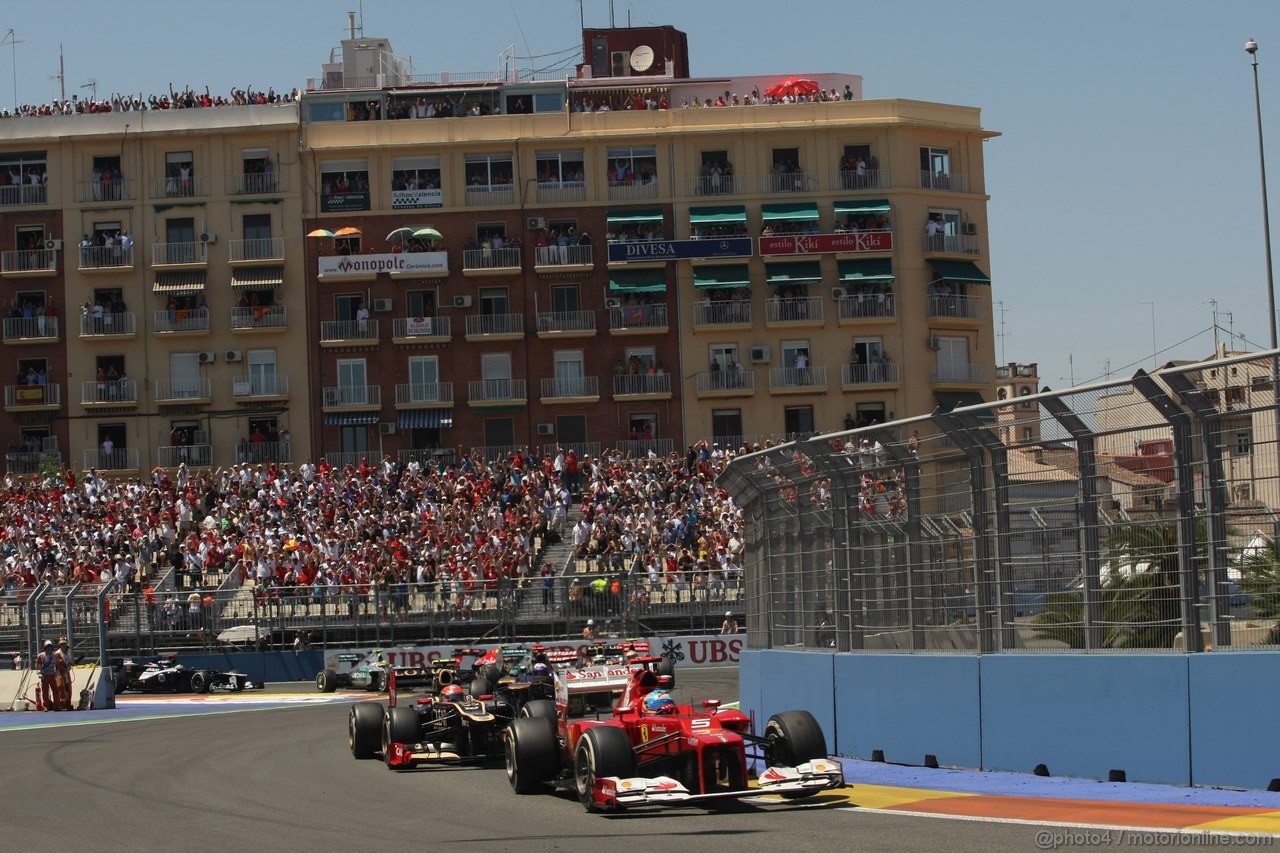 GP EUROPA, 24.06.2012- Gara, Fernando Alonso (ESP) Ferrari F2012 
