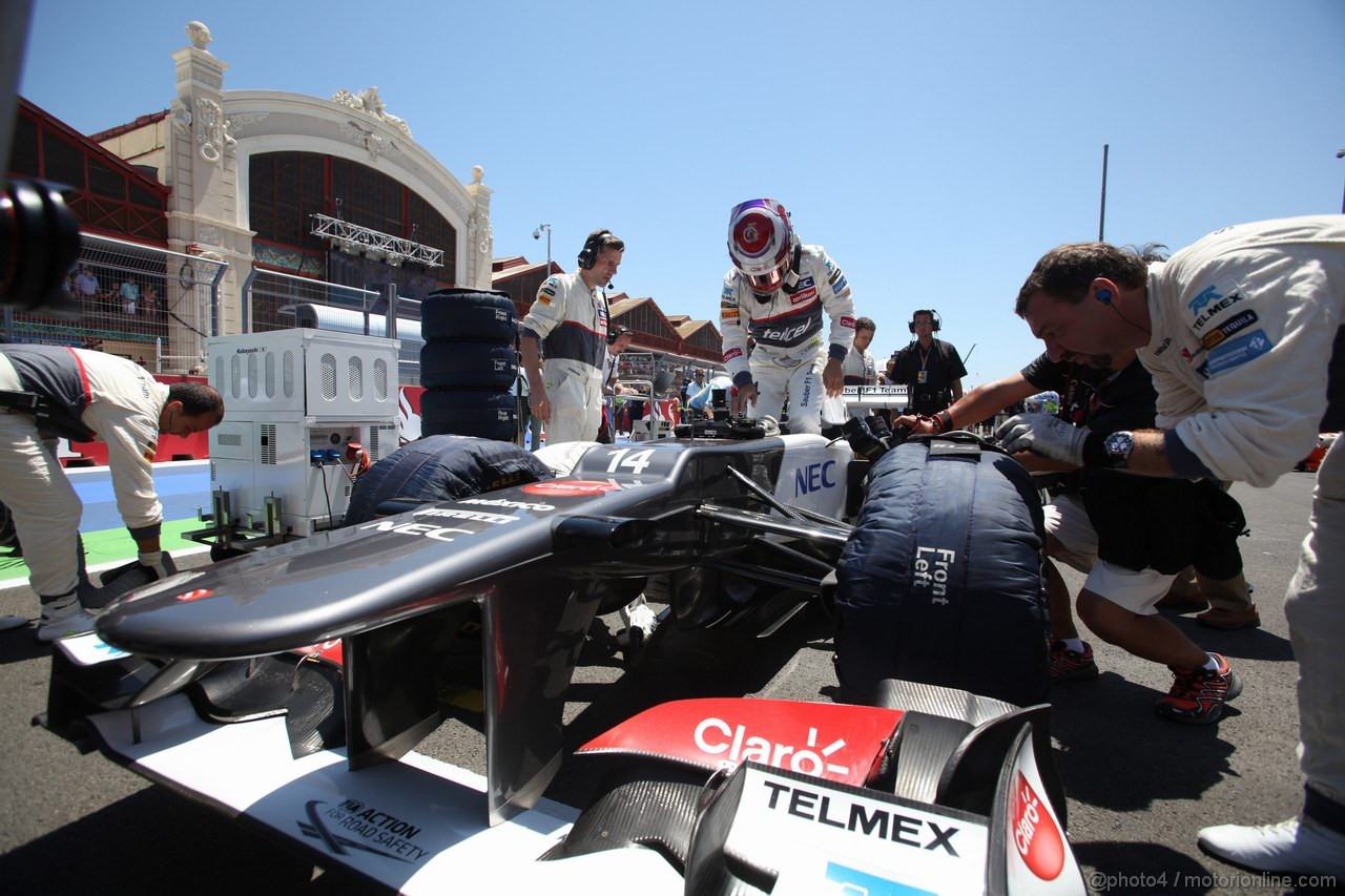 GP EUROPA, 24.06.2012- Gara, Kamui Kobayashi (JAP) Sauber F1 Team C31 
