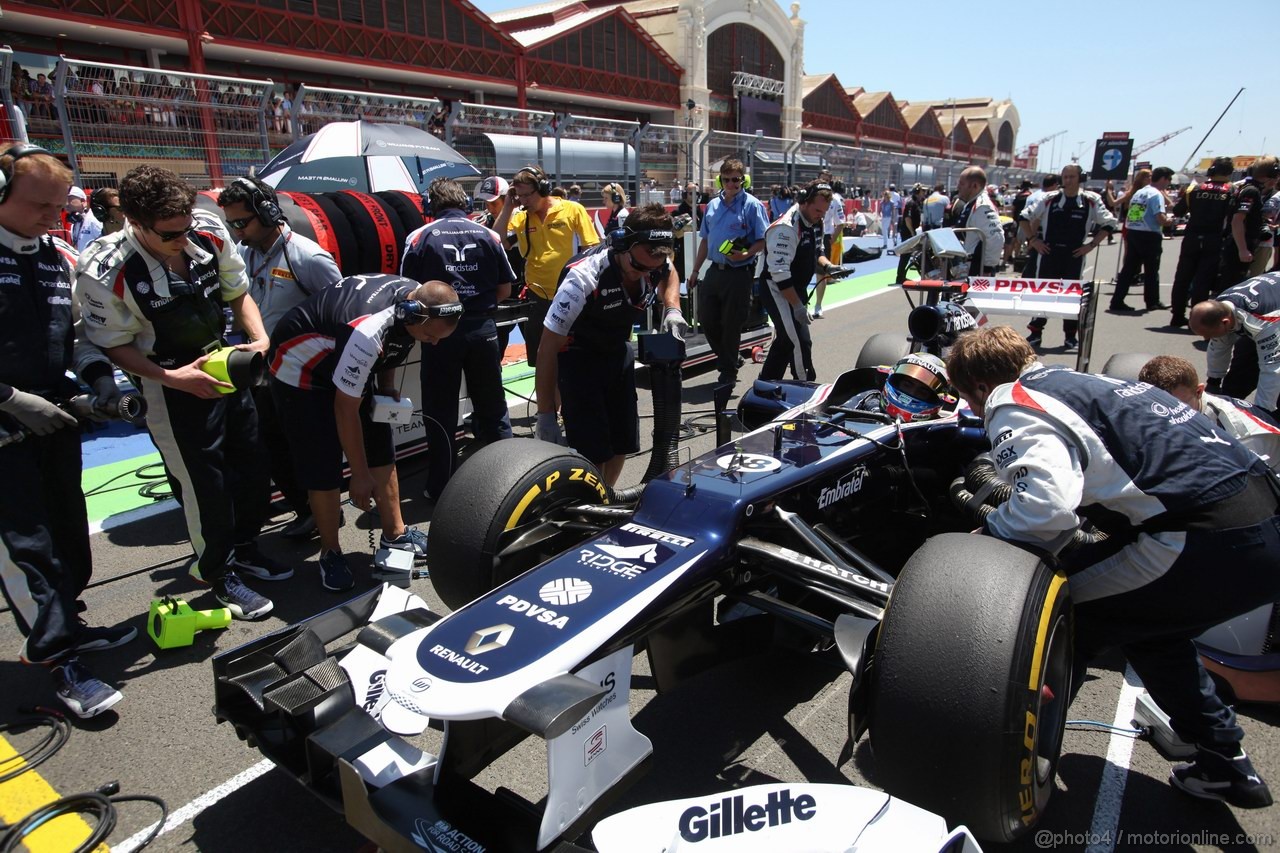 GP EUROPA, 24.06.2012- Gara, Pastor Maldonado (VEN) Williams F1 Team FW34 