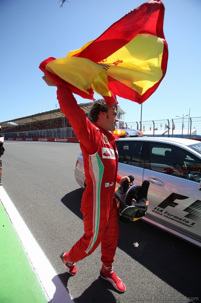GP EUROPA, 24.06.2012- Gara, Fernando Alonso (ESP) Ferrari F2012 vincitore 