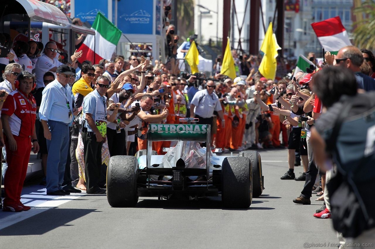 GP EUROPA, 24.06.2012- Gara, terzo Michael Schumacher (GER) Mercedes AMG F1 W03 