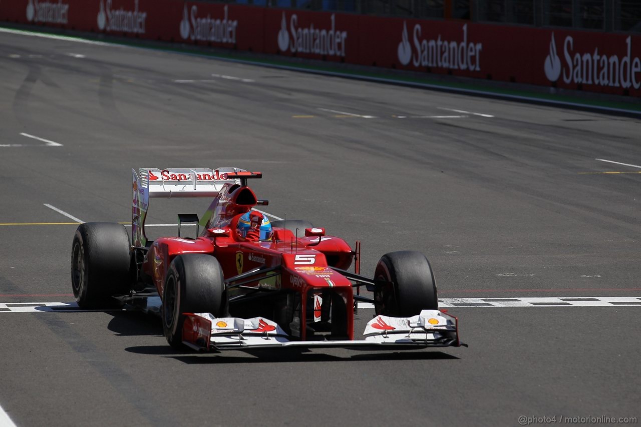 GP EUROPA, 24.06.2012- Gara, Fernando Alonso (ESP) Ferrari F2012 vincitore