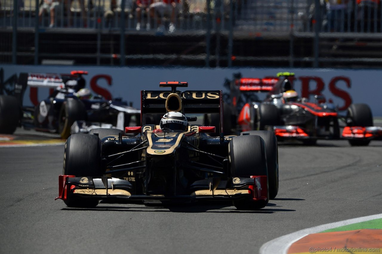 GP EUROPA, 24.06.2012- Gara, Kimi Raikkonen (FIN) Lotus F1 Team E20 