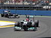 GP EUROPA, 24.06.2012- Gara, Michael Schumacher (GER) Mercedes AMG F1 W03 davanti a Bruno Senna (BRA) Williams F1 Team FW34 