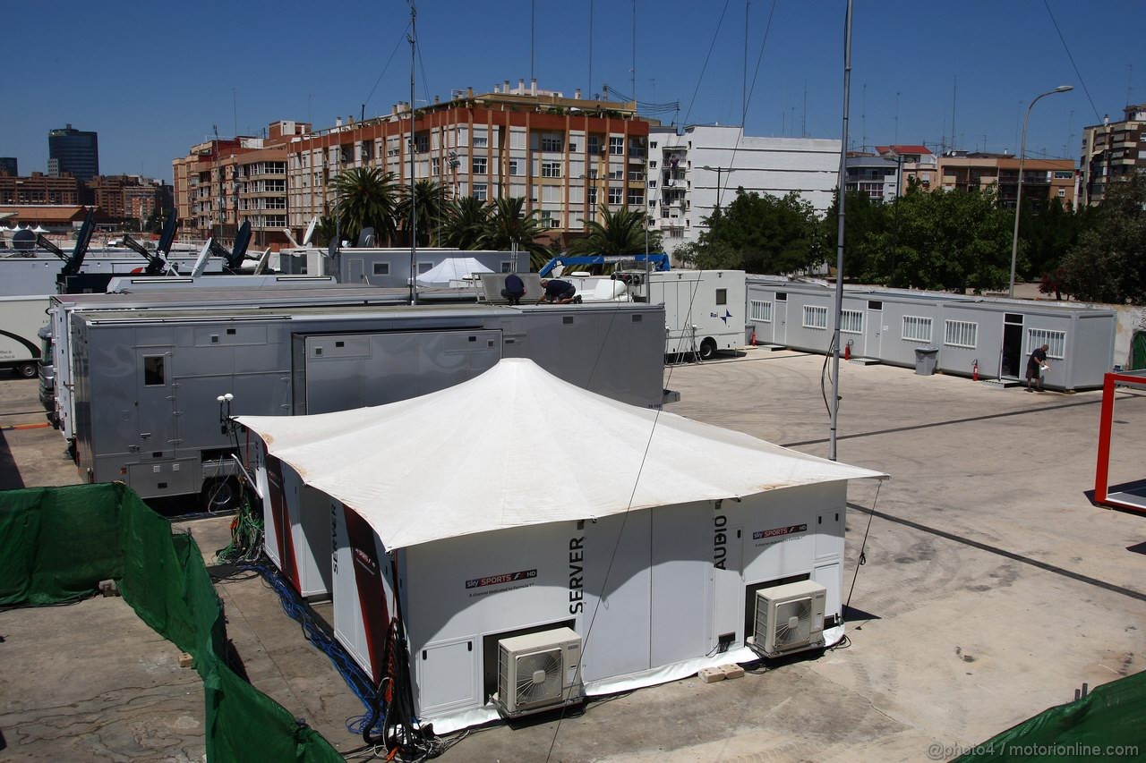 GP EUROPA, 21.06.2012- Sky TV Compound