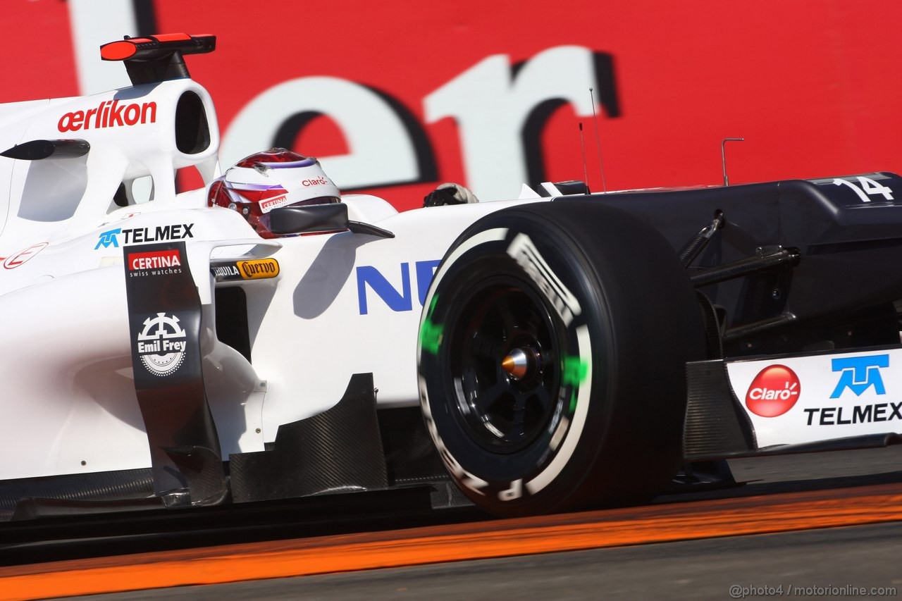 GP EUROPA, 23.06.2012- Prove Libere 3, Kamui Kobayashi (JAP) Sauber F1 Team C31 