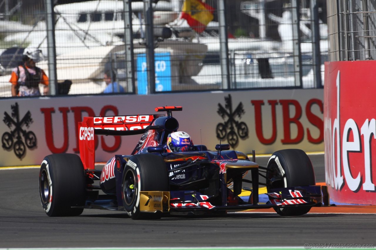 GP EUROPA, 23.06.2012- Prove Libere 3, Daniel Ricciardo (AUS) Scuderia Toro Rosso STR7 