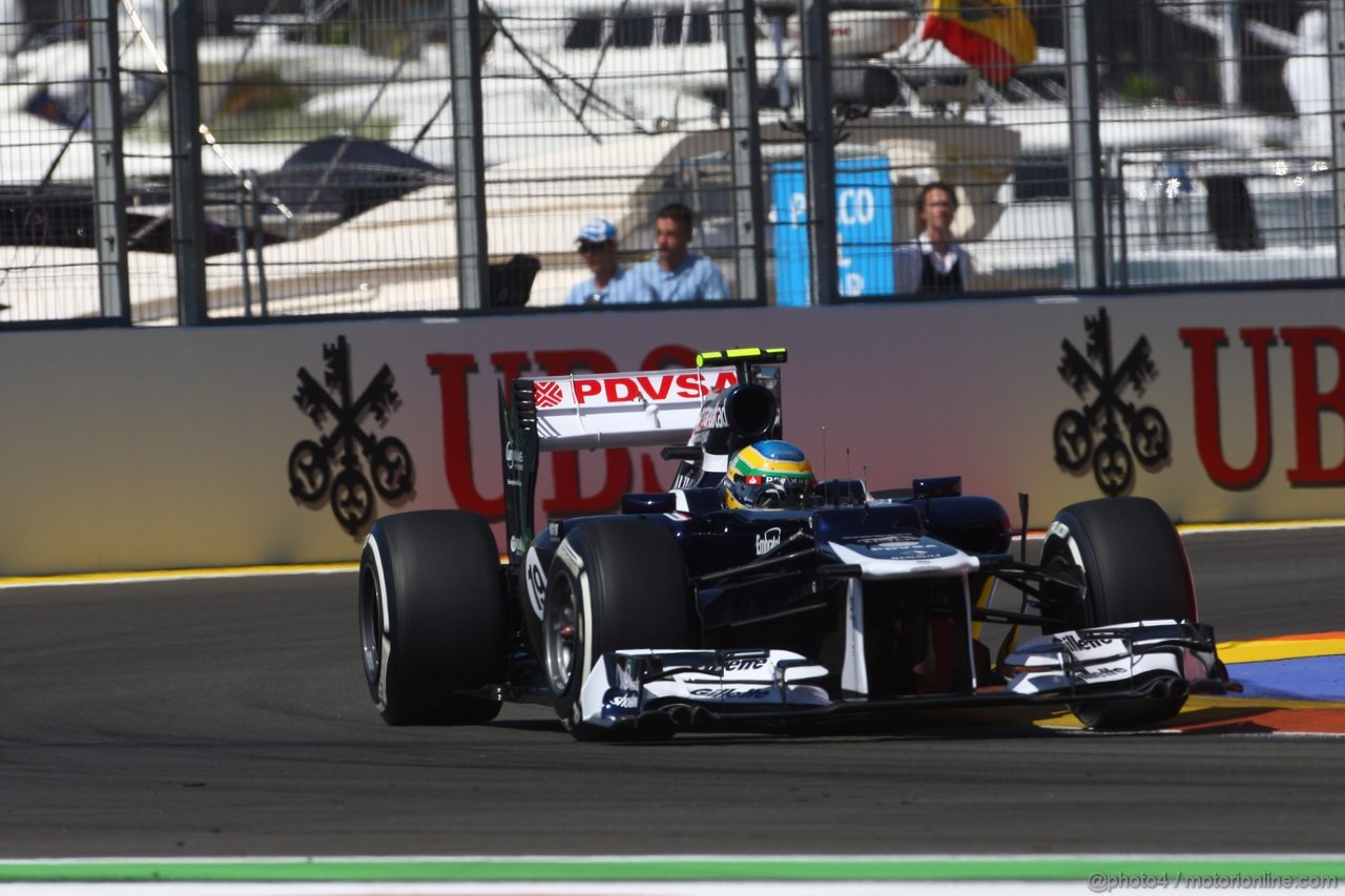 GP EUROPA, 23.06.2012- Prove Libere 3, Bruno Senna (BRA) Williams F1 Team FW34 