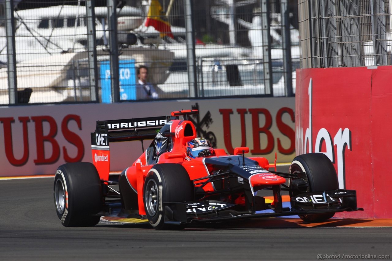 GP EUROPA, 23.06.2012- Prove Libere 3, Timo Glock (GER) Marussia F1 Team MR01 