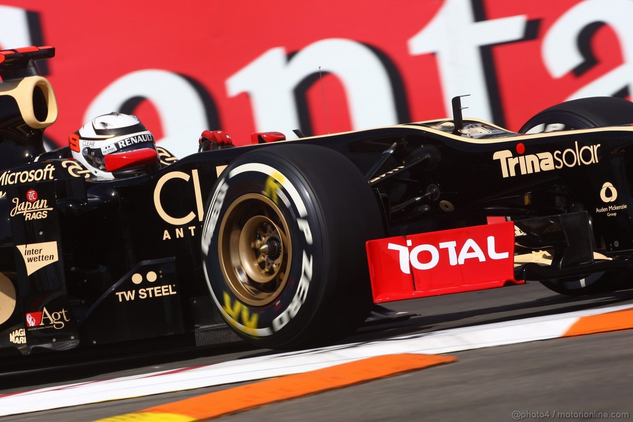GP EUROPA, 23.06.2012- Prove Libere 3, Kimi Raikkonen (FIN) Lotus F1 Team E20 