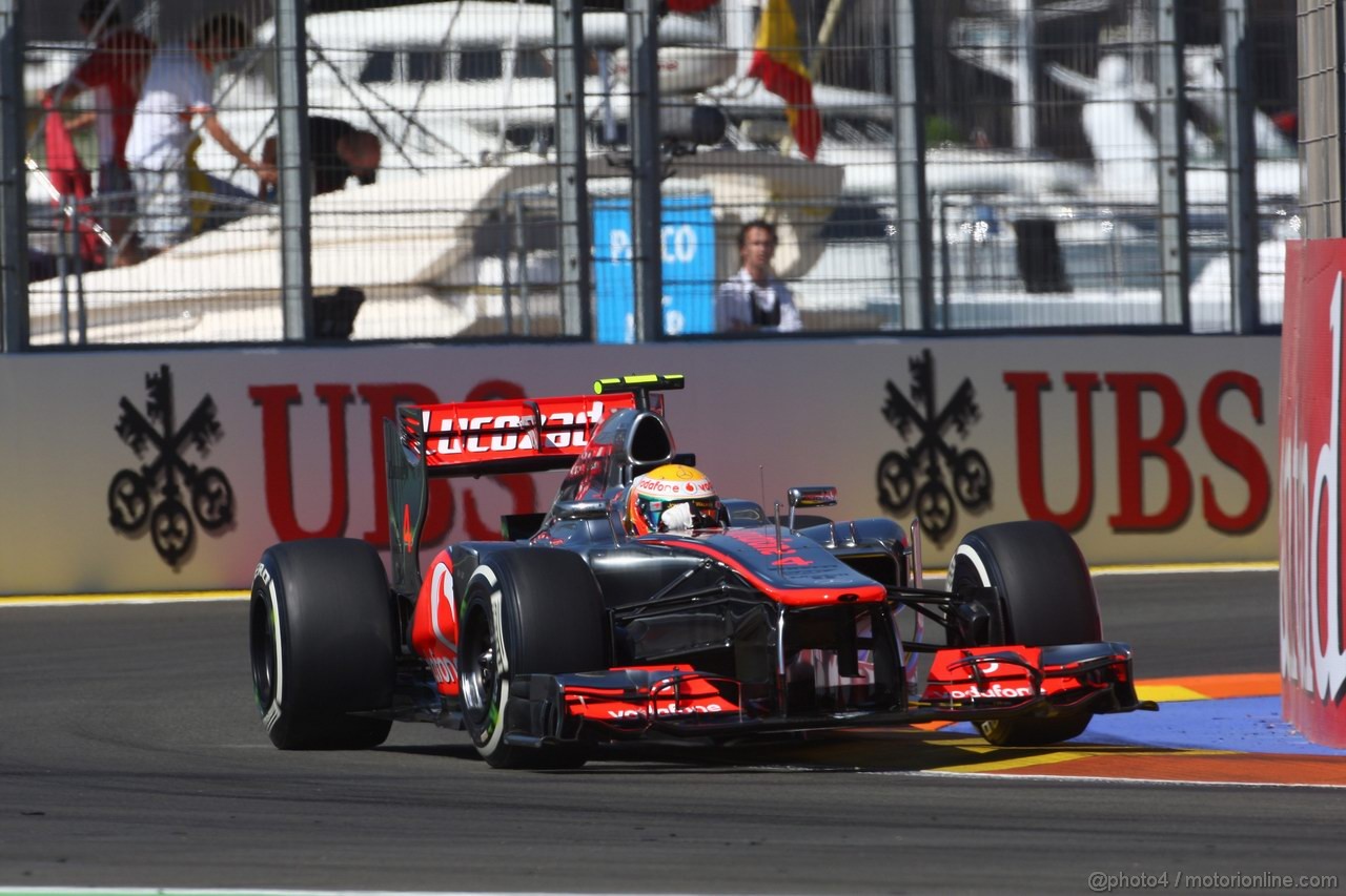 GP EUROPA, 23.06.2012- Prove Libere 3, Lewis Hamilton (GBR) McLaren Mercedes MP4-27 