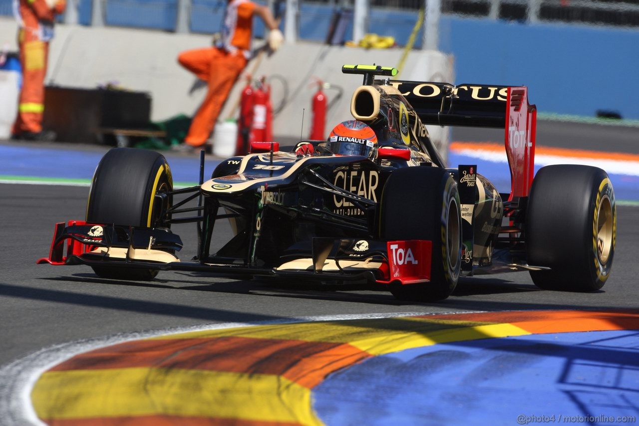 GP EUROPA, 23.06.2012- Prove Libere 3, Romain Grosjean (FRA) Lotus F1 Team E20