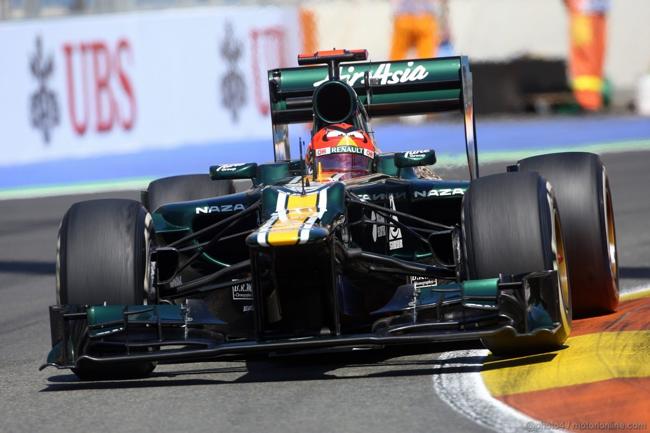 GP EUROPA, 23.06.2012- Prove Libere 3, Heikki Kovalainen (FIN) Caterham F1 Team CT01 