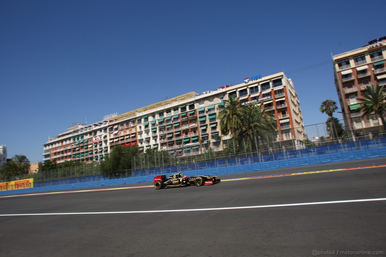 GP EUROPA, 23.06.2012- Prove Libere 3, Romain Grosjean (FRA) Lotus F1 Team E20 