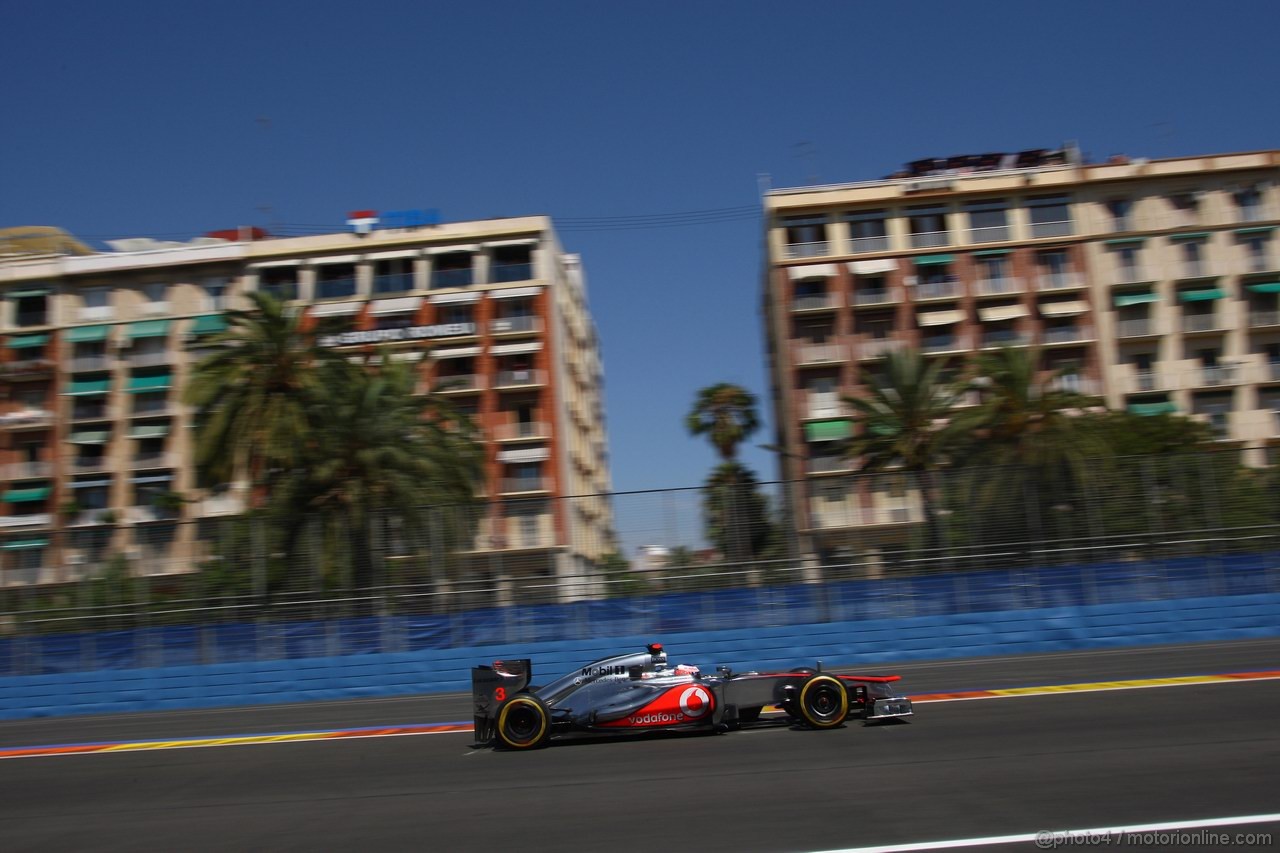 GP EUROPA, 23.06.2012- Prove Libere 3, Jenson Button (GBR) McLaren Mercedes MP4-27 