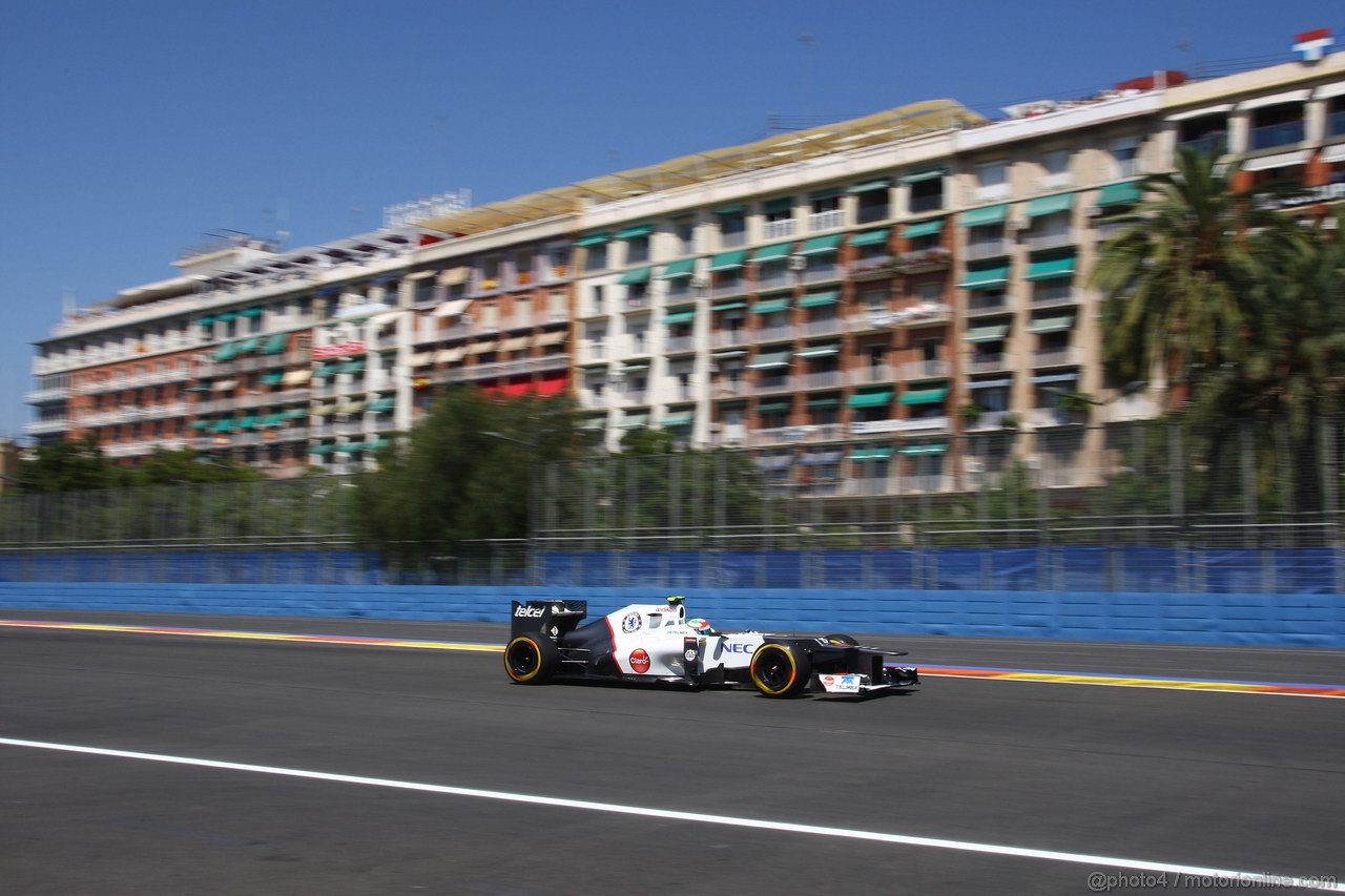 GP EUROPA, 23.06.2012- Prove Libere 3, Sergio Pérez (MEX) Sauber F1 Team C31 