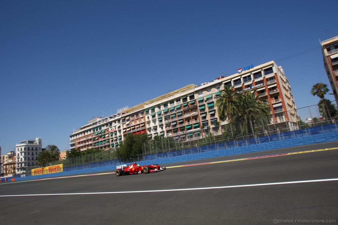GP EUROPA, 23.06.2012- Prove Libere 3, Felipe Massa (BRA) Ferrari F2012