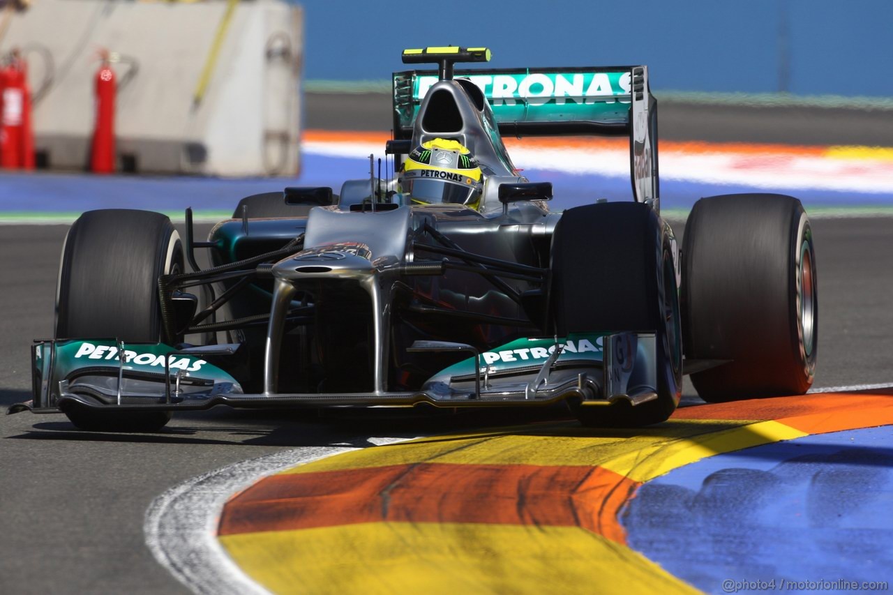 GP EUROPA, 23.06.2012- Prove Libere 3, Nico Rosberg (GER) Mercedes AMG F1 W03 