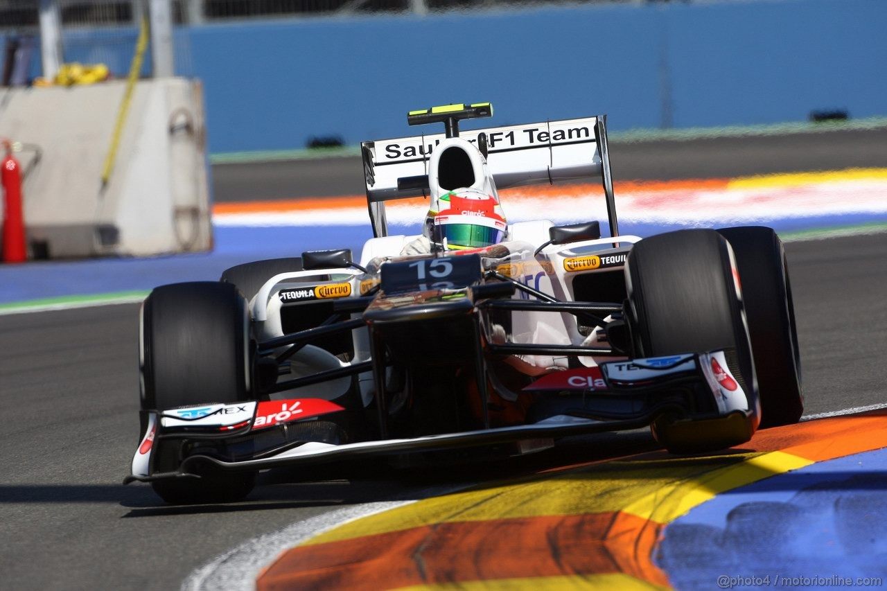 GP EUROPA, 23.06.2012- Prove Libere 3, Sergio Pérez (MEX) Sauber F1 Team C31 