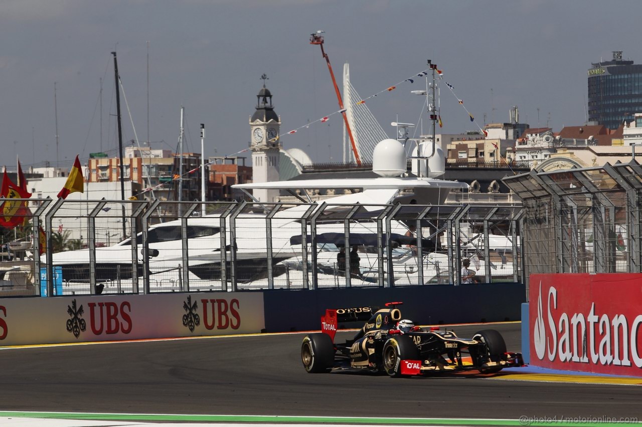 GP EUROPA, 23.06.2012- Prove Libere 3, Kimi Raikkonen (FIN) Lotus F1 Team E20 