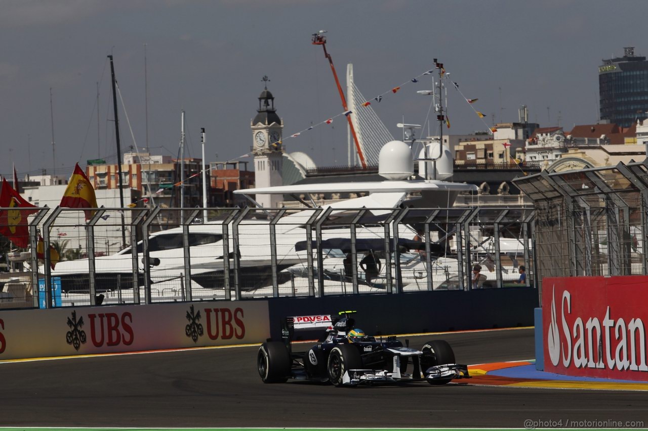GP EUROPA, 23.06.2012- Prove Libere 3, Bruno Senna (BRA) Williams F1 Team FW34 