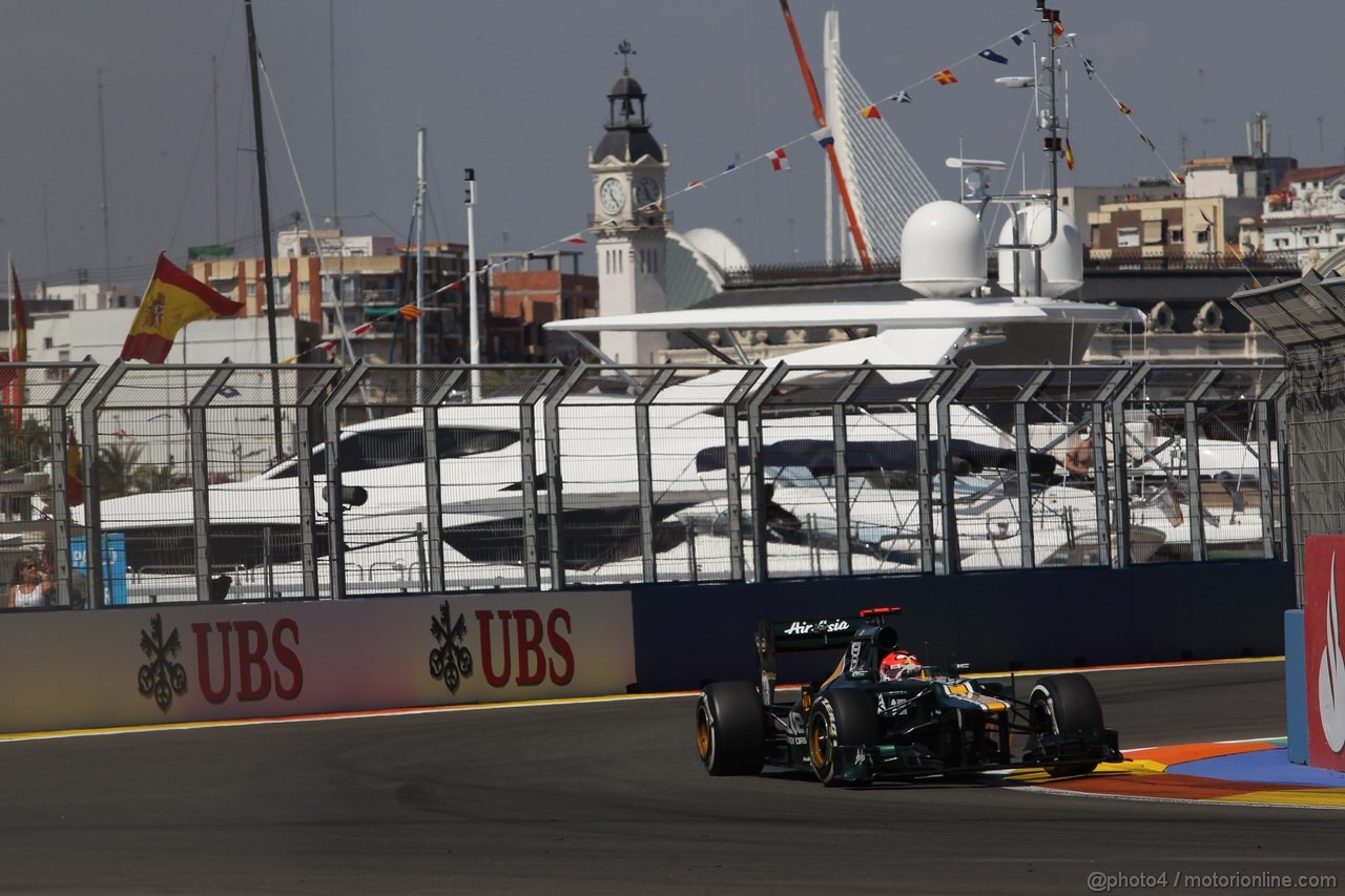 GP EUROPA, 23.06.2012- Prove Libere 3, Heikki Kovalainen (FIN) Caterham F1 Team CT01 