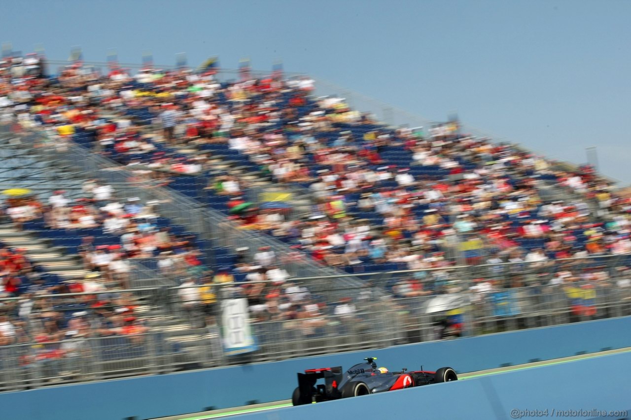 GP EUROPA, 23.06.2012- Prove Libere 3, Lewis Hamilton (GBR) McLaren Mercedes MP4-27 