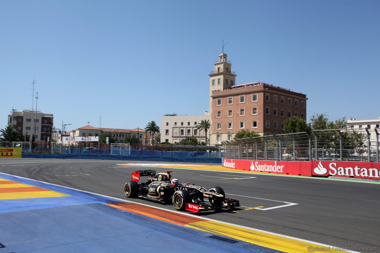 GP EUROPA, 23.06.2012- Prove Libere 3, Kimi Raikkonen (FIN) Lotus F1 Team E20 