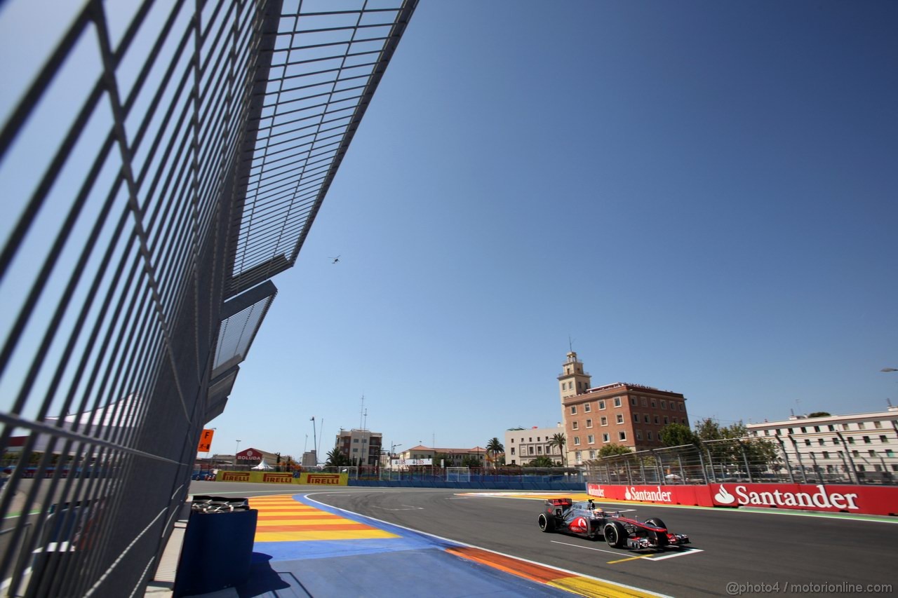 GP EUROPA, 23.06.2012- Prove Libere 3, Lewis Hamilton (GBR) McLaren Mercedes MP4-27 