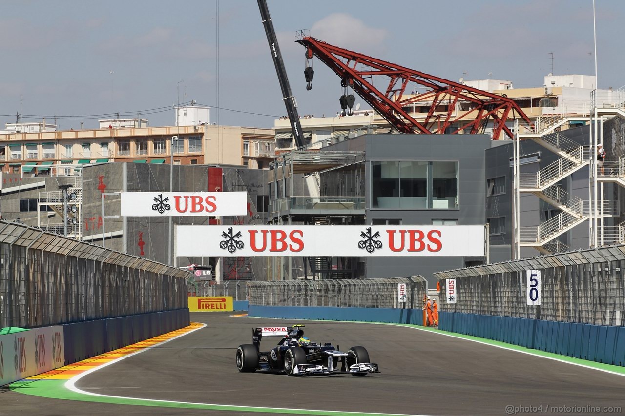 GP EUROPA, 23.06.2012- Prove Libere 3, Bruno Senna (BRA) Williams F1 Team FW34 
