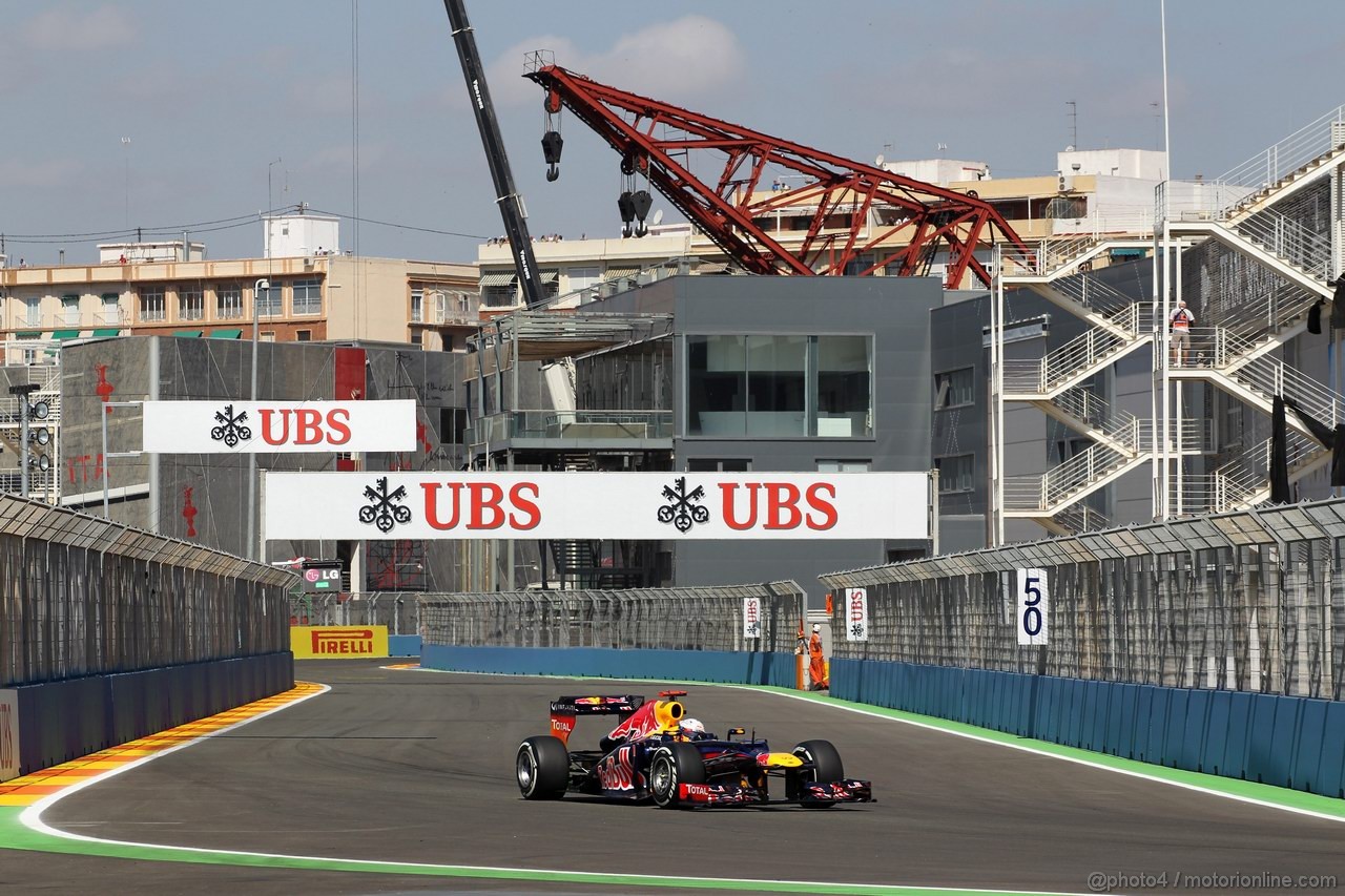 GP EUROPA, 23.06.2012- Prove Libere 3, Sebastian Vettel (GER) Red Bull Racing RB8 