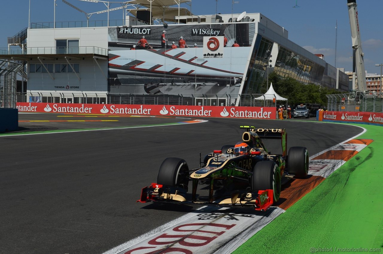 GP EUROPA, 23.06.2012- Prove Libere 3, Romain Grosjean (FRA) Lotus F1 Team E20