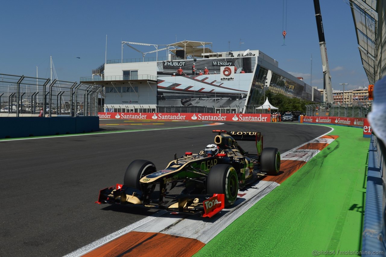 GP EUROPA, 23.06.2012- Prove Libere 3, Kimi Raikkonen (FIN) Lotus F1 Team E20 