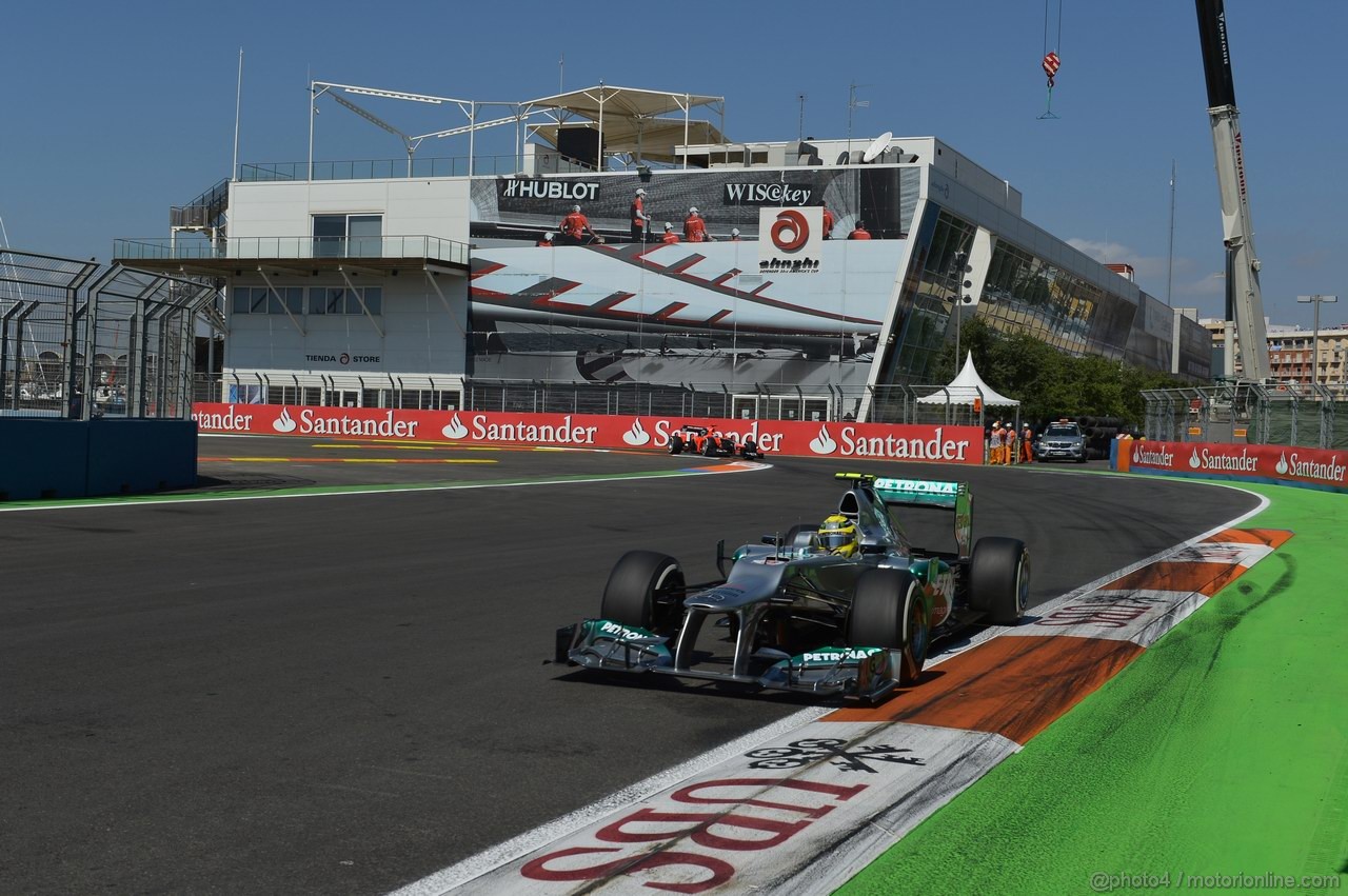 GP EUROPA, 23.06.2012- Prove Libere 3, Nico Rosberg (GER) Mercedes AMG F1 W03