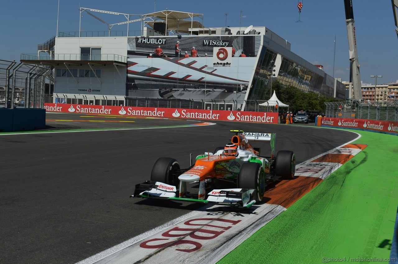 GP EUROPA, 23.06.2012- Prove Libere 3, Nico Hulkenberg (GER) Sahara Force India F1 Team VJM05 