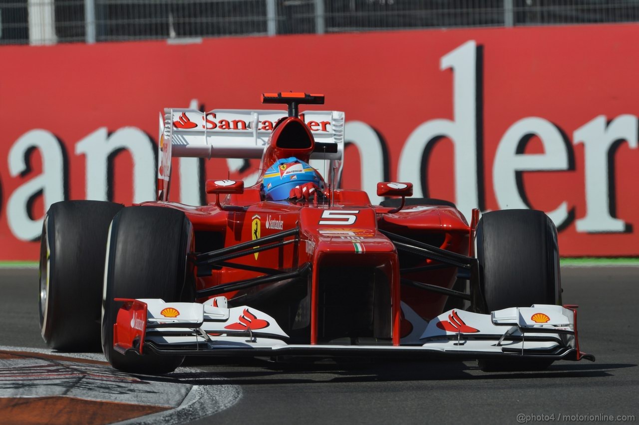 GP EUROPA, 23.06.2012- Prove Libere 3, Fernando Alonso (ESP) Ferrari F2012