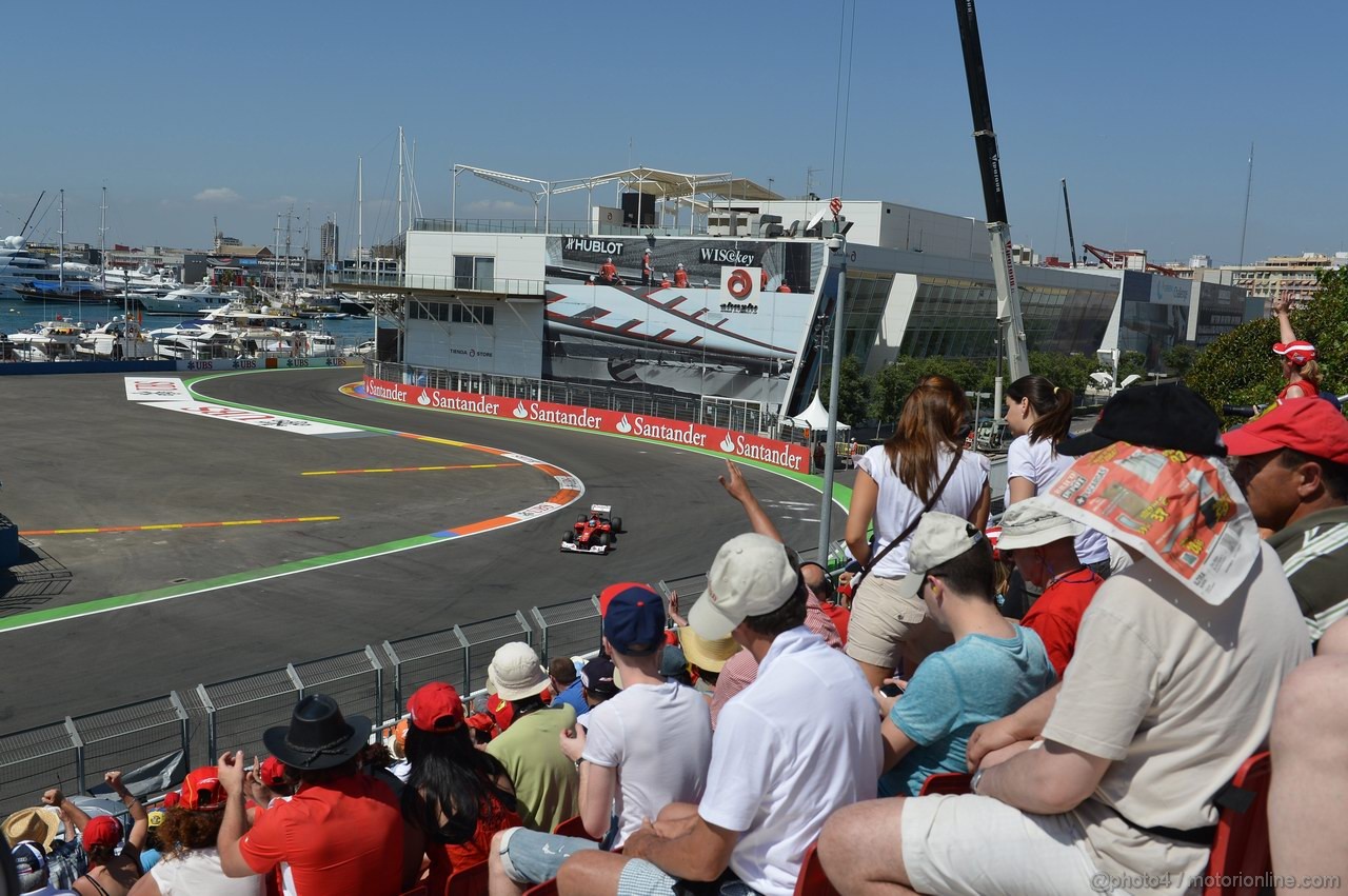 GP EUROPA, 23.06.2012- Prove Libere 3, Fernando Alonso (ESP) Ferrari F2012 