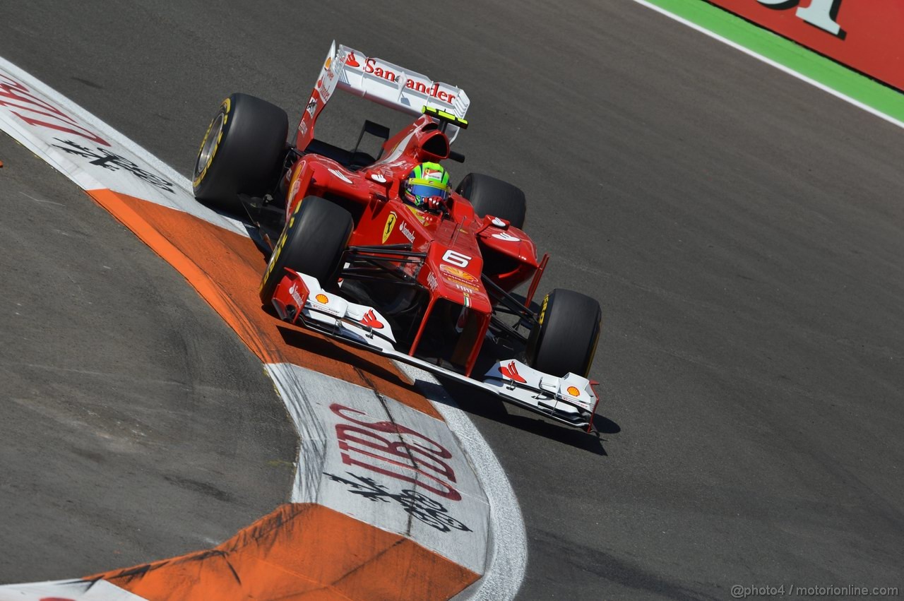 GP EUROPA, 23.06.2012- Prove Libere 3, Felipe Massa (BRA) Ferrari F2012 